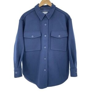 Good American Longline Shacket Jacket Women's Size S/M‎ Ink Blue NWOT